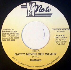 英7 Culture Natty Never Get Weary / Too Long In Slavery TTR1002 High Note /00080