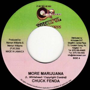 ジャマイカ7 Chuck Fender More Marijuana none Voiceful Records /00080