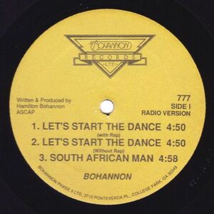 米12 Hamilton Bohannon Let's Start The Dance 777 Bohannon Records Ltd. /00250