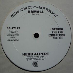 米12 Herb Alpert Kamali (Edited Version)(Album Version) SP17127 A&M プロモ /00250