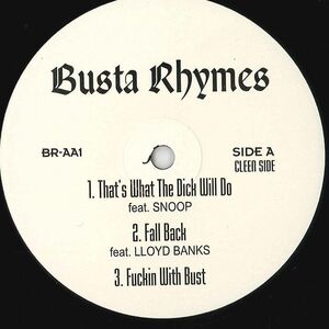 米12 Busta Rhymes That's What The Dick Will Do / Fall Back / Fuckin With Bust BRAA1 NOT ON LABEL /00260