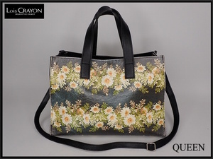 Lois CRAYON floral print leather bag * Lois Crayon /2WAY/ handbag shoulder bag /23*8*1-16