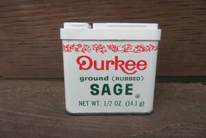  Durkee ground SAGE スパイス缶 ヴィンテージ アメリカ 店舗 ガレージ ジャンク USA（A-310） 