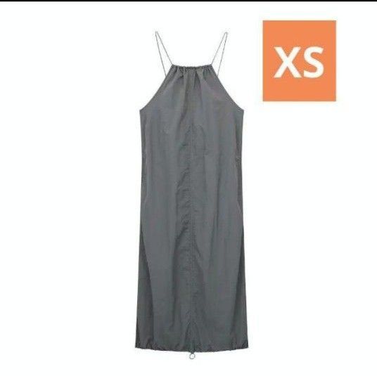 【新品未使用】 【最終セール】キャミソールワンピース キャミワンピース ZARA ミディ ストッパー カーゴ