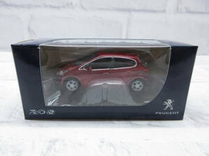 1/64　ミニカー　プジョー　PEUGEOT　208　レッド　ノレブ　非売品　カラーサンプル