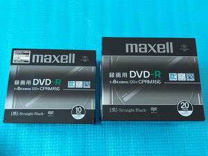 maxell 録画用DVD-R［黒］-Straight Black- 合計30枚「新品・未使用・未開封」