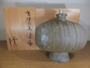 *[ genuine work guarantee ] middle .. original work Karatsu south .. "hu" pot . futoshi kiln Karatsu . collector discharge goods ( Oyama Fuji Hara middle . Taro right .. middle . -ply profit ) Saga prefecture Karatsu 