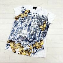 1069◎ Just cavalli ジャスト カヴァリ トップス tシャツ カットソー 半袖 クルーネック 半袖 ホワイト レディース_画像1