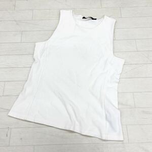 1082◎ LAUREN RALPH LAUREN ローレン ラルフローレン トップス タンクトップ ノースリーブ 無地 ホワイト レディースM