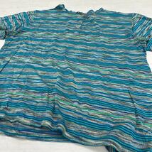 1069◎ イタリア製 MISSONI DONNA ミッソーニ トップス カットソー コットン 100 半袖 ボーダー マルチカラー レディース48_画像3