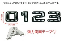 CL1541 ラインストーン×黒 数字 デコ ナンバー エンブレム 1 定形外郵便_画像2