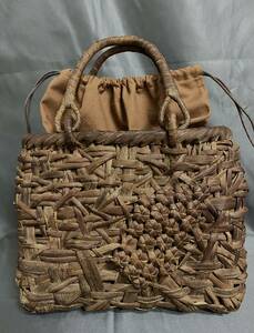  Shirakawa .1 number . use extra-large worker hand-knitted disorder braided flower braided (.. pattern ) mountain .. basket bag 