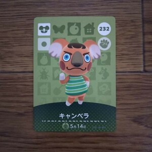 「amiiboカード 232 キャンベラ どうぶつの森」