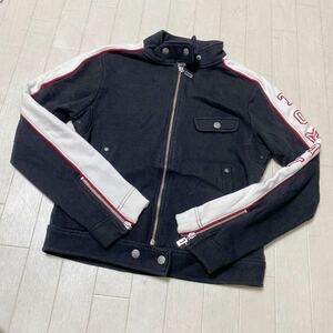 3589☆ TOMMY GIRL トミーヒルフィガー トップス スウェットライダース フルジップ レディース S ブラック