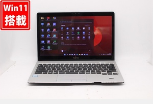 中古 2K対応 タッチ 13.3型 Fujitsu LIFEBOOK S936P Windows11 六世代 i5-6300U 8GB 256GB-SSD カメラ 無線 Office付 中古パソコン 税無