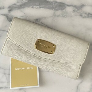 値下げ　0382　MICHAEL KORS マイケルコース　長財布　ホワイト　アウトレット　展示品　二つ折り　ウォレット