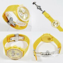 【在庫処分】 Swatch×OMEGA スウォッチ×オメガ 専用ナイロンベルト Sun（イエロー） Ｄバックル付き_画像8