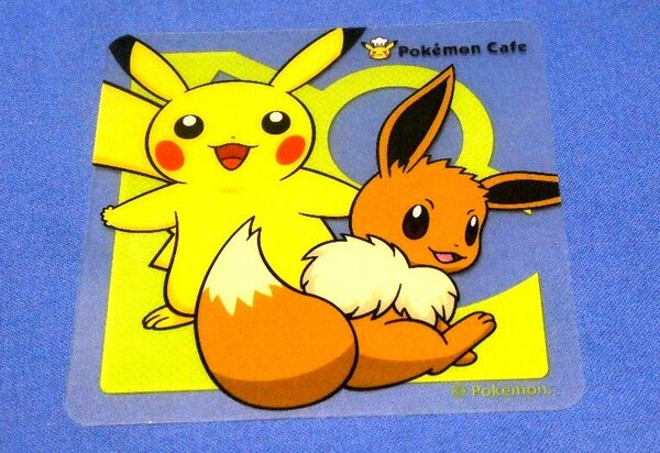 ポケモンカフェ　非売品　クリアコースター　ピカチュウ　イーブイ