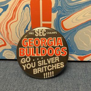 Georgia Bulldogs 缶バッチ 1982