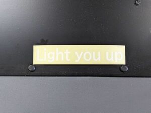 ”Light you up”　ダイハツ　キャッチフレーズ　切り抜きステッカー　白