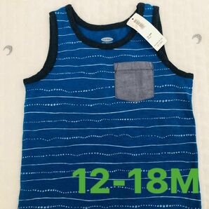 OLD NAVY オールドネイビー　タンクトップ　12-18M(80cm) ブルー　ボーダー　男の子