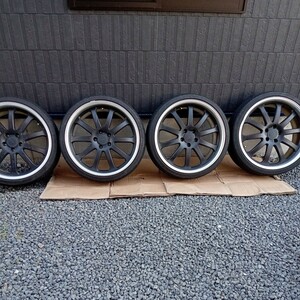 通し WORK ワーク 20×8.5.J +45 PCD 114.3 5穴 タイヤ付きアルミホイール4本セット