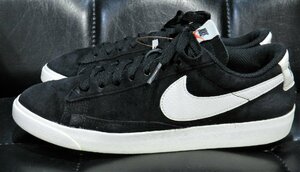 ナイキ 18年 BLAZER LOW スエード 黒 24.5cm NIKE ブレザー ブレーザー ブラック