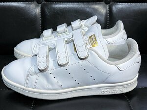 アディダス 17年 天然皮革 スタンスミス コンフォート 23cm 白金 ホワイト adidas STANSMITH CF ベルクロ S75188