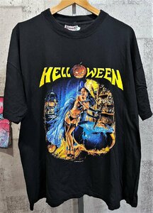 98年 HELLOWEEN ハロウィン BETTER THAN RAW WORLD TOUR Tシャツ 黒 L ヴィンテージ ロック バンド 90'S
