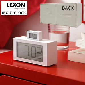 ■新品■ 定価6600円 レクソン シンプル 置き時計 INOUT CLOCK LR139 おしゃれ 北欧 スタイリッシュ デジタル 目覚まし時計 LEXON lex-01