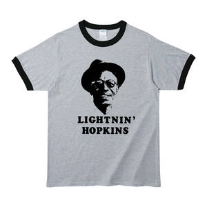 【XLサイズ Tシャツ】Lightnin' hopkins ライトニンホプキンス BLUES 甲本ヒロト LP CD レコード 7inch ロバートクラム