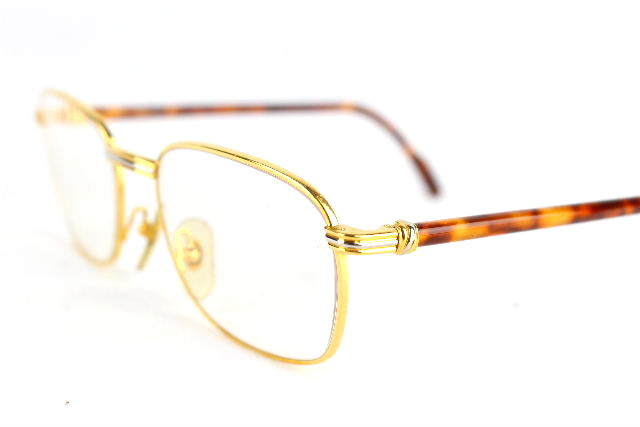 中古品】カルティエ Cartier メガネ 眼鏡 ゴールド 56□17【送料無料