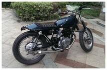 新品 即決 バイク 汎用 アメリカン メガホン スリップオンマフラー メッキ W400 W650 W800 BOLT XL883 GN125 ルネッサ エストレヤ_画像9