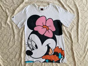 BABYDOLL×Disney ミニーマウスのビッグプリントがかわいいレディース半袖TシャツM ホワイトディズニー