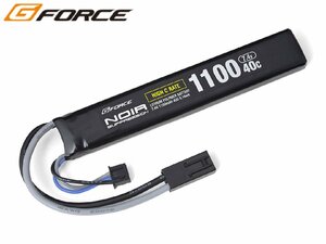 GF-BAT-008　G-FORCE Noir Suppression LiPo 7.4V 1100mAh 40C ストックイン スティックタイリポバッテリー/優れた放電特性/G-フォースプ