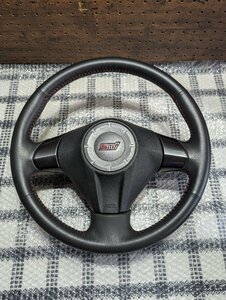 SUBARU　インプレッサ　WRX　STI　GVB　純正ステアリング　レッドステッチ　中古　美品　GRB　GVF　GRF　③