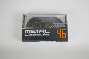 当時物 未開封！日立マクセル オーディオカセットテープ maxell Metal Capsule 46分 [M-CP46] メタルテープ