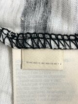 DIESEL (ディーゼル) クルーネック ボーダー Tシャツ クラックプリント ロゴ 半袖シャツ M ホワイト ブラック レッド メンズ/004_画像7