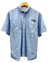 Columbia (コロンビア) PFG 半袖フィッシングシャツ ナイロン系 XM7585 S 水色 メンズ /036_画像1