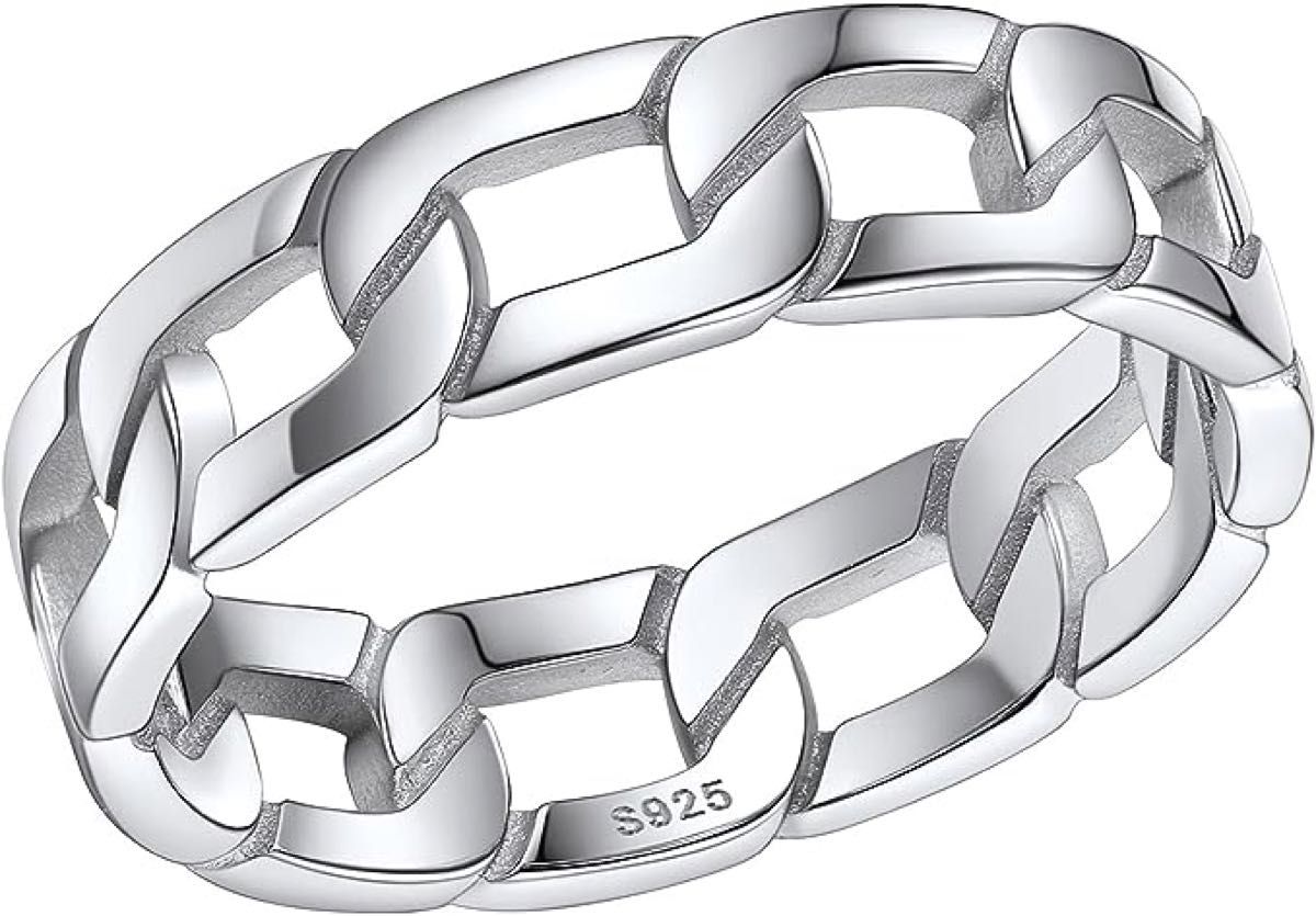 KSL-1-4えfャY 喜平 スターリングシルバー925リング 鎖 和 輪 銀 指輪 