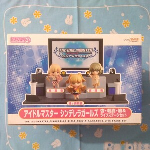 アイドルマスター シンデレラガールズ デレマス ねんどろいど ぷち 双葉杏 高垣楓 城ヶ崎莉嘉＆ライブステージセット 未開封新品 WFGSC限定