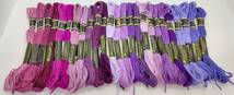 手毬猫の店 綿 25番刺繍糸 DMCと同じ色番号 紫23色25本Aセット_画像1