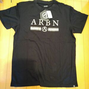 エアボーン　ARBN 　メンズLサイズ　ブラック×ゴールド　Tシャツ　