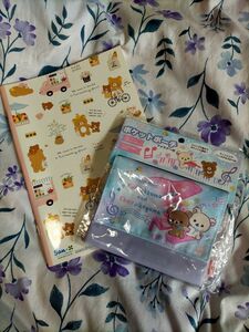 リラックマ 移動ポケットポーチ＆連絡帳の2点セット