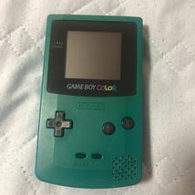 ゲームボーイカラー ☆通電確認済Nintendo 任天堂 GBC ブルーグリーン_画像1