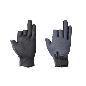  Shimano * Thai ta new m* Alpha glove 3ps.@ cut GL-014V( charcoal )XL