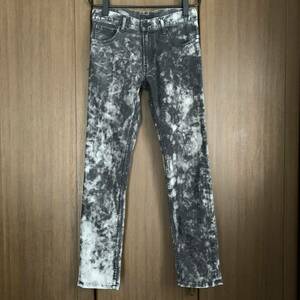 *HARE Chemical woshu Denim брюки * мужской женский возможно S серый общий рисунок распорка повреждение обработка Hare обтягивающий брюки джинсы 