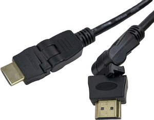 HDMI ケーブル 2m 差込プラグが前後左右に曲がる 4K対応 ver1.4 壁掛けテレビなど隙間の少ない場所への設置に 【簡易包装品】 MHDMI-RSP2