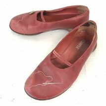 カンペール/CAMPER★フラット/レザーシューズ【36/23.0/赤系/RED】Shoes◆Q-239_画像1