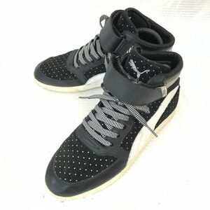 プーマ/PUMA★型番354231 01/ハイカットスニーカー/ショートブーツ【25.5/黒/BLACK/ドット柄】sneakers/Shoes/trainers◆Q-275